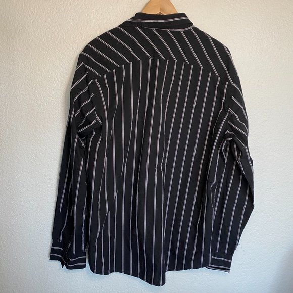 Anchor Blue Vintage Y2K Stripped Embroidered Button Down Shirt Men's Size XL - Picture 4 of 11